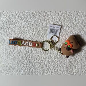 Cute Brown Keychain with capybara Charm